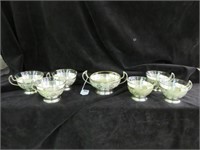 7PC STERLING CUPS AND SUGAR 2.5"T X 6"W