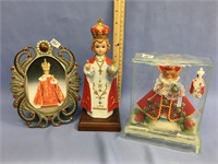The Infant of Prague  1 doll, 1 statue, 1 picture