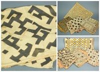 9 Kuba raffia textiles. 20th century.