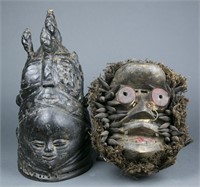 Group of two African masks.