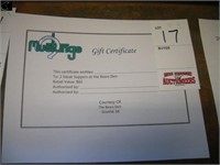 2- steak suppers gift certificate, Courtesy of