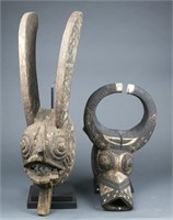 Group of two African masks.