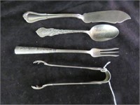 (4) STERLING PIECES-SPOON, FORK, BUTTER KNIFE