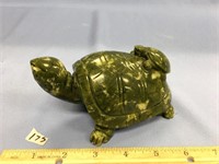 5" Jade turtle with baby turtle