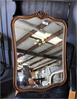 Wood framed mirror