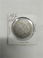 1812 Bust Half Dollar F/vf