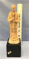 8" Statue of St. Peter sitting on a beautiful jade