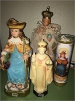 Lot of: Infant Jesus of Prague, Holy Child candle,