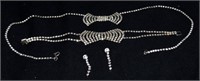 Vintage Rhinestone Necklace, Bracelet & Earrings