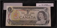 1973 CAD Last Issue Dollar Banknote