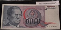 1985 Yugoslavia 5000 Dinaras