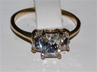 9KT Yellow Gold & CZ Ring