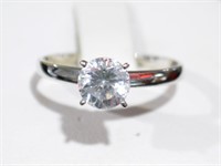 10kt  White Gold & CZ Ring