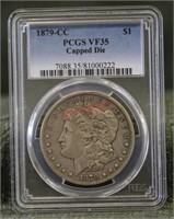 1879 CC PCGS VF35 Capped Die Morgan Silver Dollar
