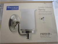 Vanity Light with etched opal glass - New in Box