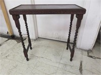 ENGLISH CARVED BARLEY TWIST OCCASTIONAL TABLE