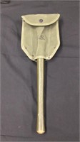 1 vintage us military shovel and cover