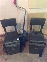 I Ice fishing chairs with cooler bottoms and ice