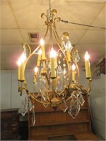 STUNNING WROUGHT IRON CHANDELIER WITH LARGE