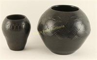 2 Cherokee Blackware Pots