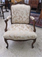 ANTIQUE FRENCH CARVED WALNUT UPHOLSTERED PARLOR