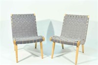 PAIR OF JENS RISOM LOUNGE CHAIRS