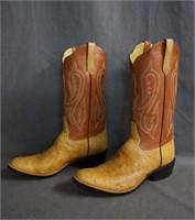 Rios of Mercedes Ostrich Cowboy Boots Size 10 D