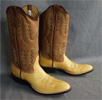 Rios of Mercedes Tan Remuda Cowboy Boots Size 9 A