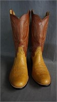Rios of Mercedes Ostrich Cowboy Boots Size 10 D