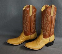 Rios of Mercedes Ostrich Cowboy Boots Size 8.5 D