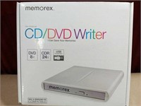 Memorex Slim External CD/DVD Writer 8x