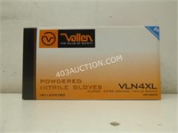Box of 100 Vallen Powdered Nitrile Gloves sz XL