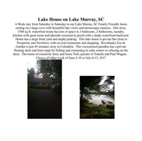 South Carolina Lakehouse Getaway