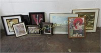 Framed Pictures: Various Sizes & Styles, 10pc Lot