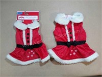 (2)Dog "Misses Claus" Outfits, XS & S