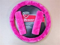 Auto Drive 3pc Steering Wheel & Seat Belt Cover