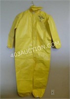Lot of 12 Yellow Personal Protection Coveralls LG