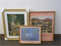 Framed Prints/Pictures, 3pc Lot