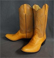 Rios of Mercedes Ostrich Cowboy Boots Size 11.5 D