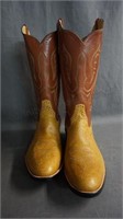 Rios of Mercedes Ostrich Cowboy Boots Size 10 E