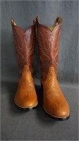 Rios of Mercedes Ostrich Cowboy Boots Size 9 D