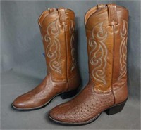 Tony Lama Ostrich Cowboy Boots Size 9.5 D