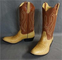Rios of Mercedes Ostrich Cowboy Boots Size 9 E