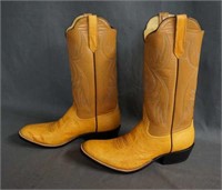 Rios of Mercedes Ostrich Cowboy Boots Size 8.5 E