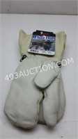 Watson 'White Out' Leather Winter Gloves sz XL