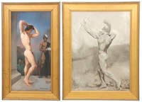 2 John LeGrand O/B Male Nude Paintings