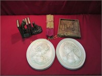 Incense, Bookends, Plaques
