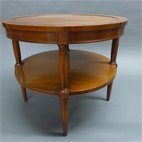 Circular Wooden Lamp Table