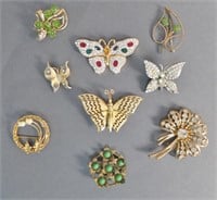 Butterfly & Floral Brooches