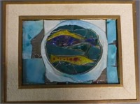 Fused Glass Panel, Framed
